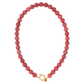 Halskette Bubble Stone Hellburgunder